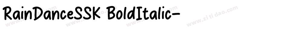 RainDanceSSK BoldItalic字体转换